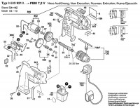 Bosch 0 603 921 003 Pbm 7,2 V Cordless Drill 7.2 V / Eu Spare Parts